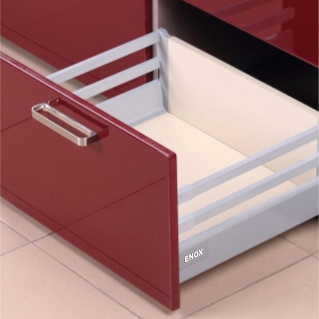 Enox Ella double wall N Height = 95mm, L=550mm, 40kg capacity, Silk White
