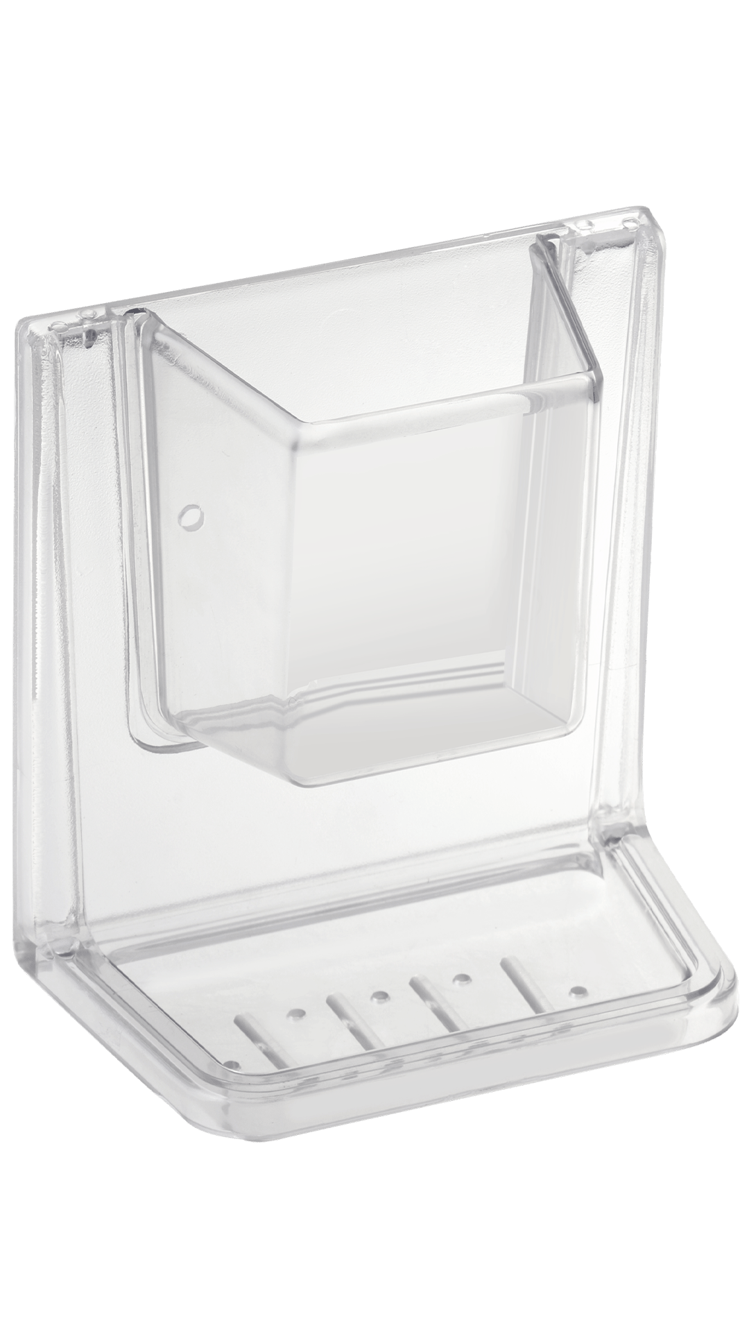 Prabhat Tumbler Holder With Soap Dish - TRANSPARENT