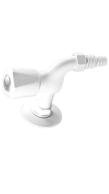 Prabhat Turbo Nozzle Bib Cock - WHITE