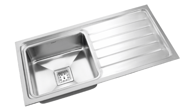 Prabhat Rocola Single Bowl With Drain Board Sink