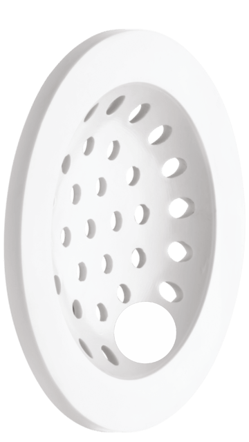 Prabhat Floor Grating 5'' (With Hole) Round - WHITE