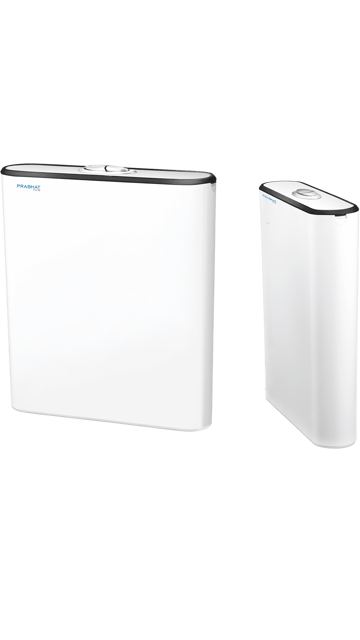 Prabhat Sleek Flushing Cistern With Black Ring - WHITE