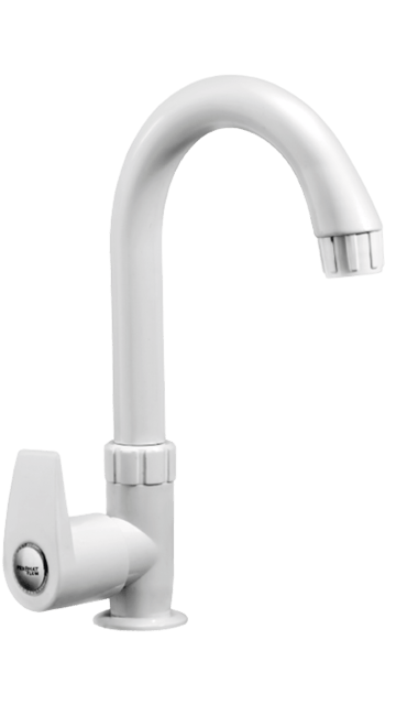 Prabhat Dove Swan Neck (L) Spout - WHITE