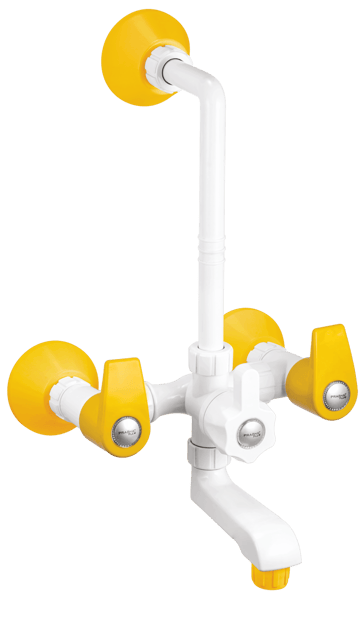 Prabhat Dove Prime Wall Mixer L-Bend (Non-Telephonic) - YELLOW
