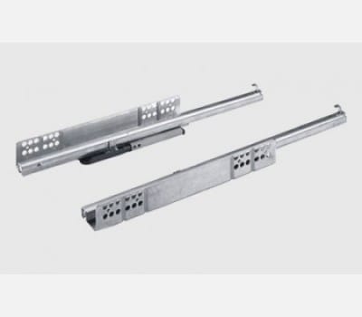 Hettich Quadro- 25 Partial Extension Soft Close Drawer Slides- 450 Mm (Zinc)
