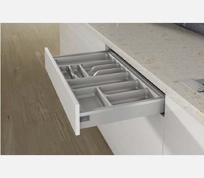 Hettich Orgatray Width- 501-600 Mm, Depth- 370-440 Mm, Silver Finish