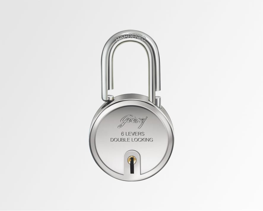 Godrej Round Padlock 6 Levers (3 Keys)