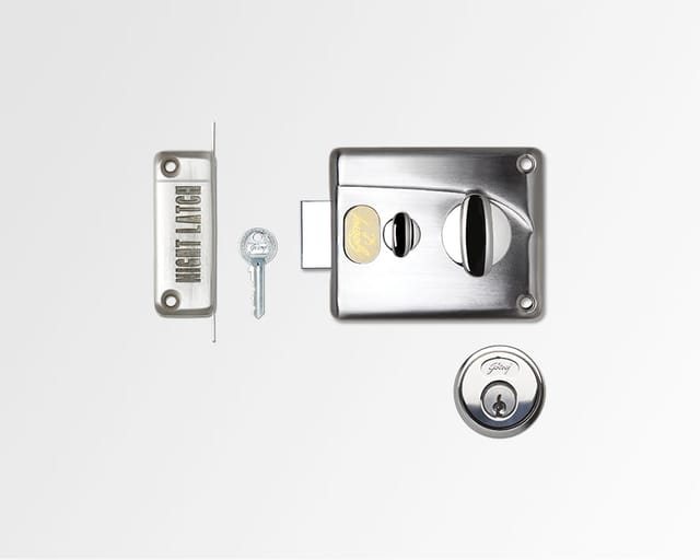 Godrej Premium Night Latch - Brushed Steel (Inside Opening)
