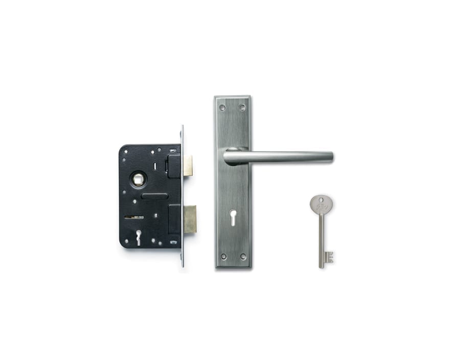 Godrej 200 mm Door Handle set with Lock Body 1CK, 8311