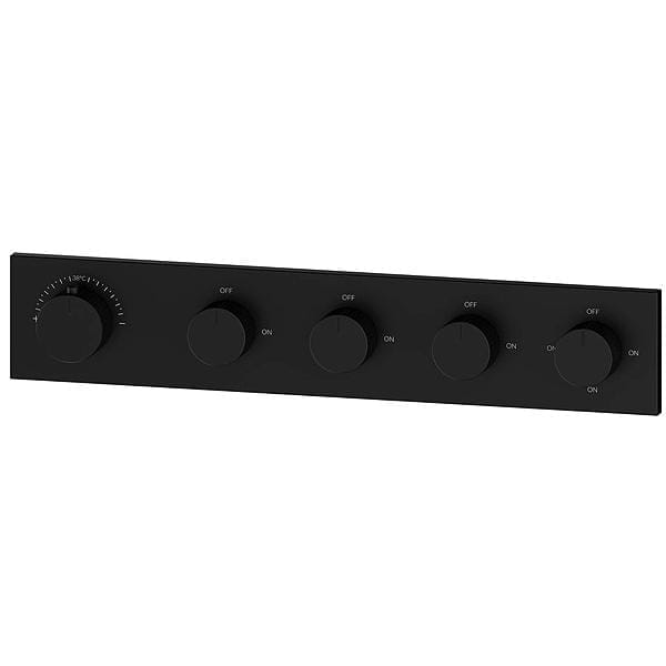 Grotto 6 Way Thermostatic valumn Control Trim Set, GR-72070-6-BK