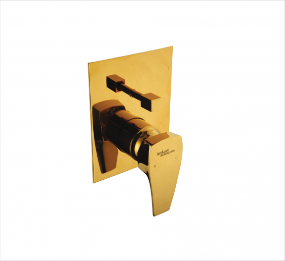 Hindware SINGLE LEVER EXPOSED PART KIT OF HI � FLOW DIVERTOR CONSISTING OF OPERATING LEVER WALL FLANGE & KNOB ONLY ( SUITABLE FOR ITEM F850091PGD) IN GOLD