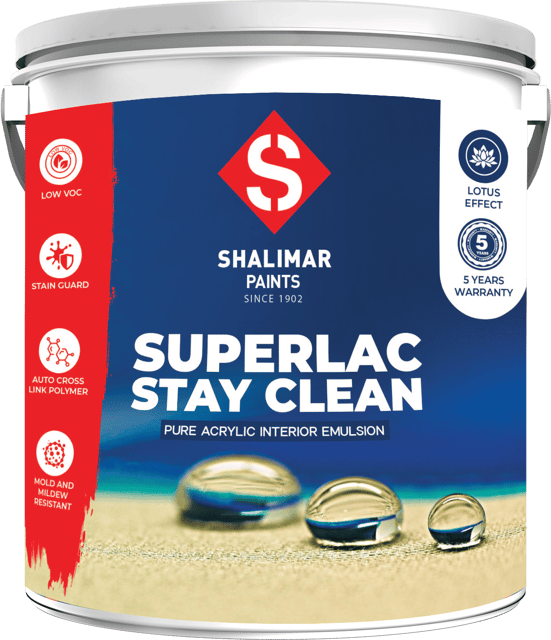 Shalimar SUPERLAC STAYCLEAN SUPER PREMIUM EMULSION INTERIOR FINISHES
