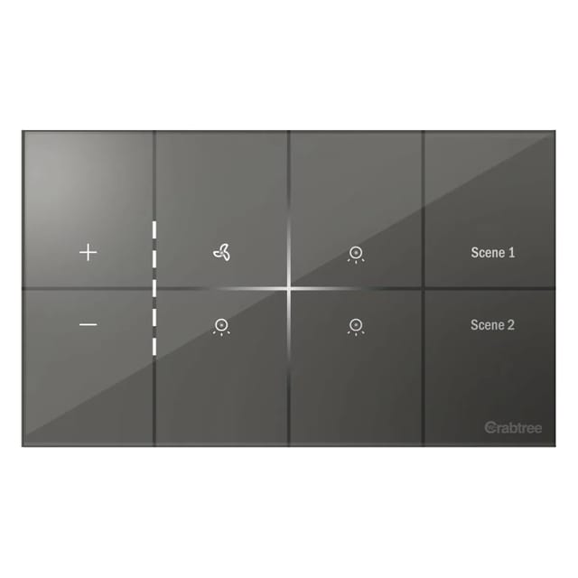 Havells 1 Fan regulator, 3 ON/OFF switch, 2 Scene I Sense 1 Dot 3 i-sense Grey