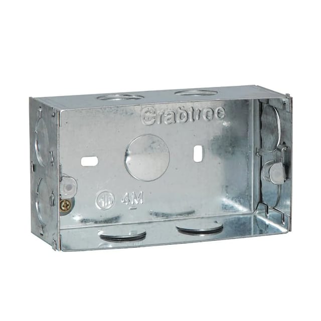 Havells 4 M Box (13.56x7.6) cm / (5X3) Flush Metal GI Boxes - All Range