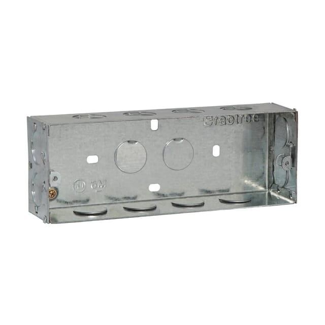 Havells 6 M Box (20.98x7.6) cm / (8X3) Flush Metal GI Boxes - All Range