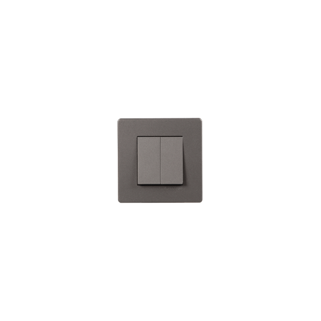 Havells PC Combined Plate Moderna Elephant Grey Moderna Elephant Grey