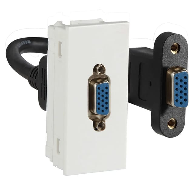 Havells VGA Data Socket -1M  Data Communication Socket White