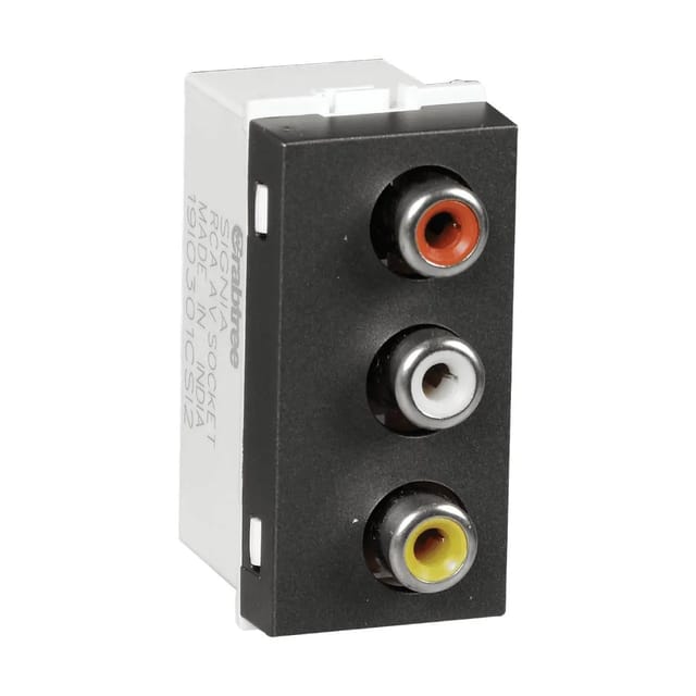 Havells RCA Socket -1M  Data Communication Socket Grey