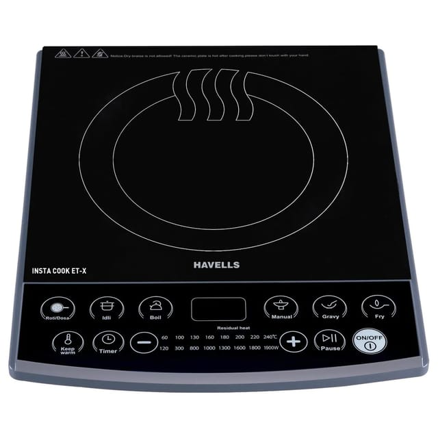 हैवेल्स इंस्टा कुक ET-X (1900 W, 8 प्रीसेट विकल्प) इंडक्शन कुकटॉप