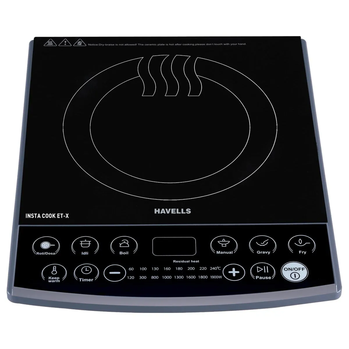 हैवेल्स इंस्टा कुक ET-X (1900 W, 8 प्रीसेट विकल्प) इंडक्शन कुकटॉप