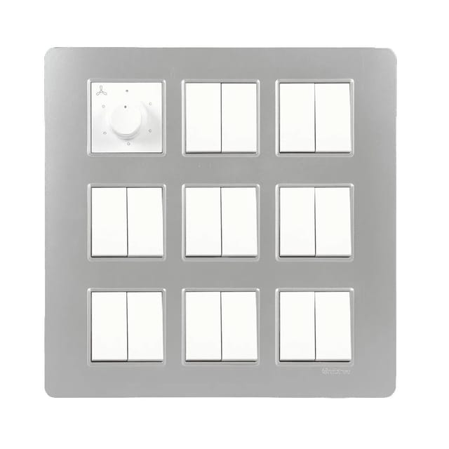 Havells Modular Combined Plates - PC Color Modular Combined Plates - PC Color Silver