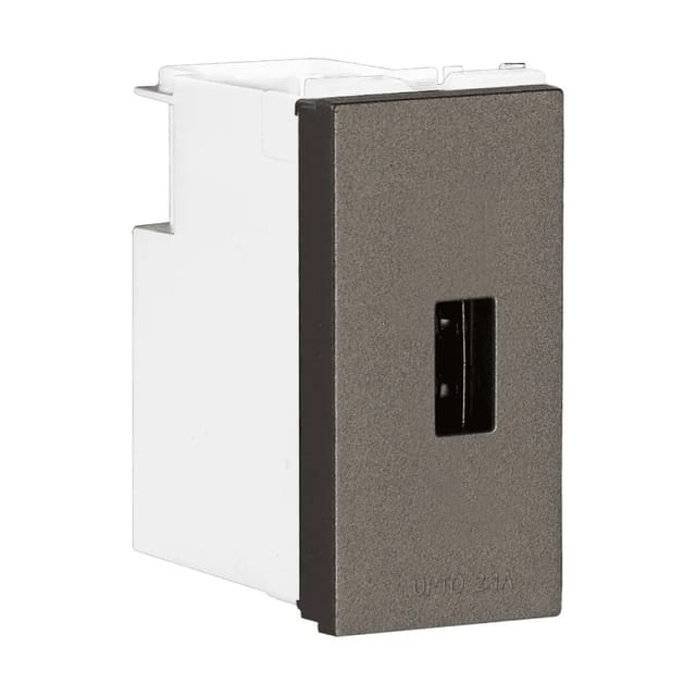 Havells USB Charging Socket Up-to 2.1 A Data Communication Socket Grey