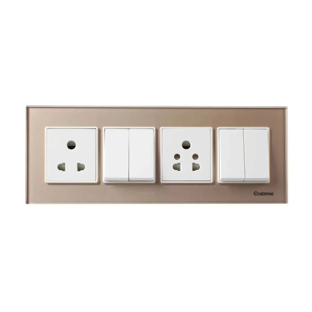 Havells Modular Combined Plates - Glassique 8M (H) Modular Combined Plates - Glassique Stone Beige