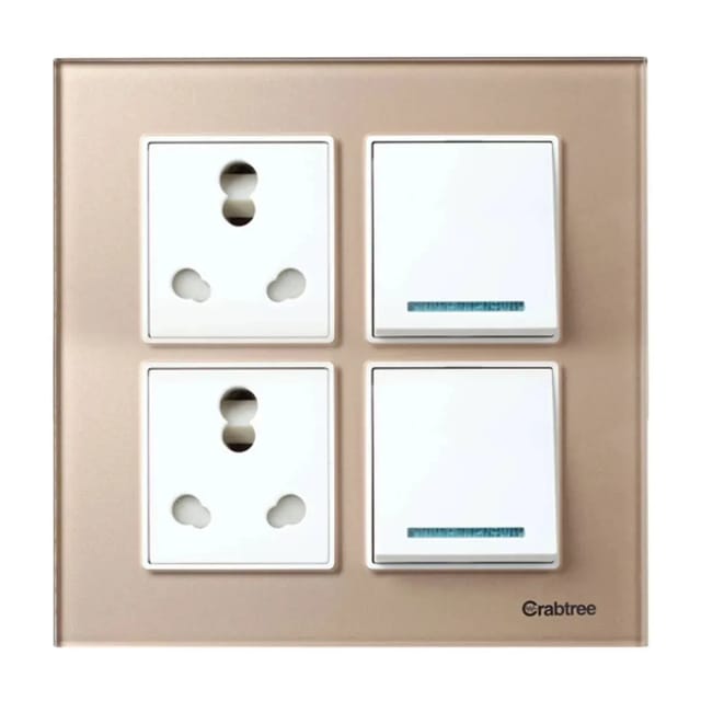 Havells Modular Combined Plates - Glassique 8M (S) Modular Combined Plates - Glassique Stone Beige