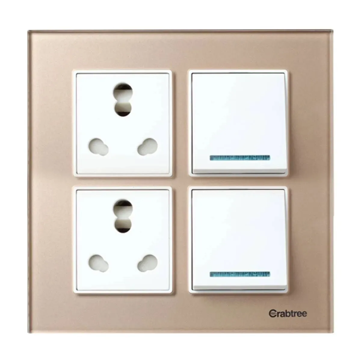 Havells Modular Combined Plates - Glassique 8M (S) Modular Combined Plates - Glassique Stone Beige