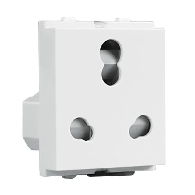 Havells 6 A/16 A 3 Pin shuttered socket with ISI mark Sockets White