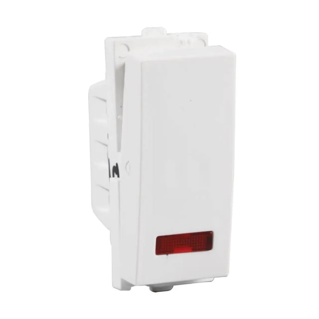Havells 25 A One Way Switch with Indicator Verona Switches White