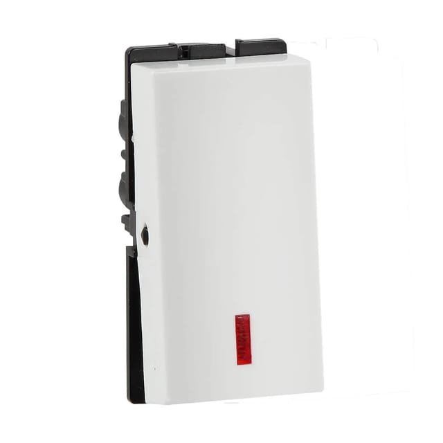 Havells 16 AX One way switch with indicator Fabio Series - Switches White