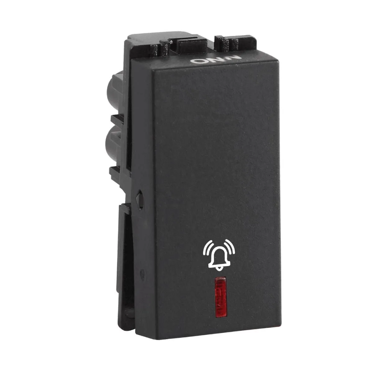 Havells 10 AX Bell push switch with indicator Fabio Series - Switches Velvet Black