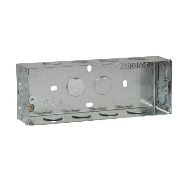 Havells 8 M Box(H) with 6 Clamp (22.7x7.6) cm / (9X3) Flush Metal GI Boxes - All Range