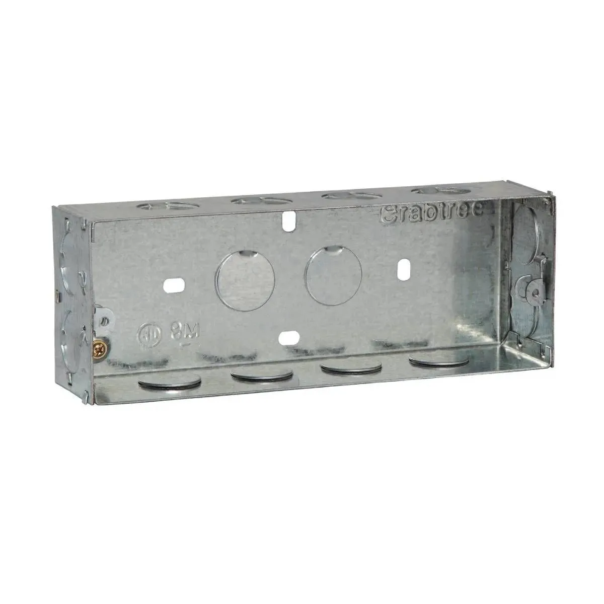 Havells 8 M Box(H) with 6 Clamp (22.7x7.6) cm / (9X3) Flush Metal GI Boxes - All Range