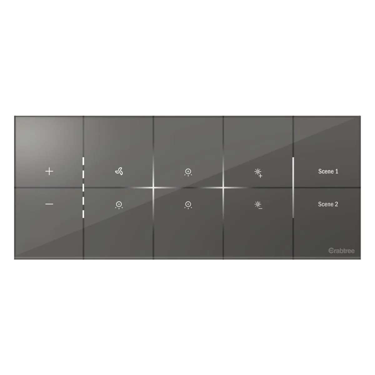 Havells 1 Fan, 3 ON/OFF Switch, 1 Dimmer, 2 scene I Sense 1 Dot 5D i-sense Grey