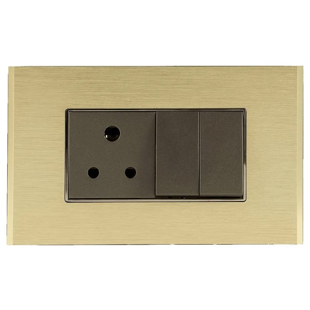 Havells SIGNIA GRANDE - OUTER PLATE SIGNIA GRANDE SERIES - OUTER PLATES Gold Shimmer Metal