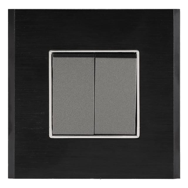 Havells SIGNIA GRANDE - OUTER PLATE SIGNIA GRANDE SERIES - OUTER PLATES Charcoal Black Metal