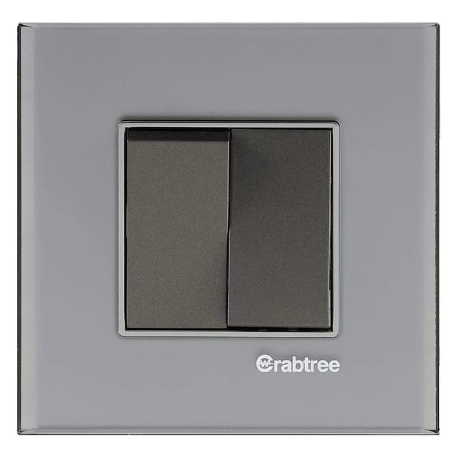 Havells SIGNIA GRANDE - OUTER PLATE SIGNIA GRANDE SERIES - OUTER PLATES Silver Sheen Glass