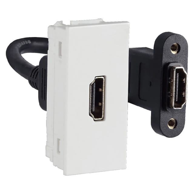 हैवेल्स HDMI डेटा सॉकेट -1M डेटा संचार सॉकेट सफ़ेद