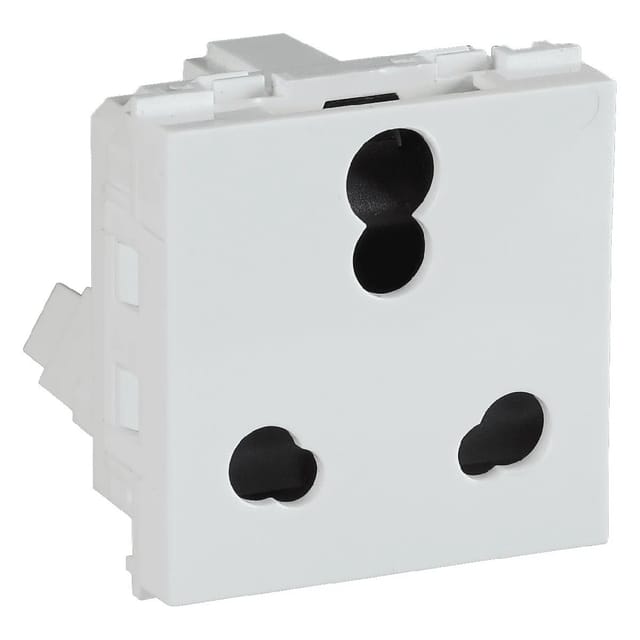Havells 6 A/16 A 3 Pin Shuttered Socket Heavy Duty Socket White