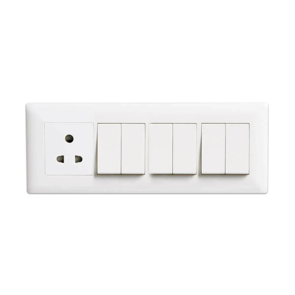 Havells Athena Modular Combined Plates - Classic PC Athena Classic Chalk White Classic Chalk White