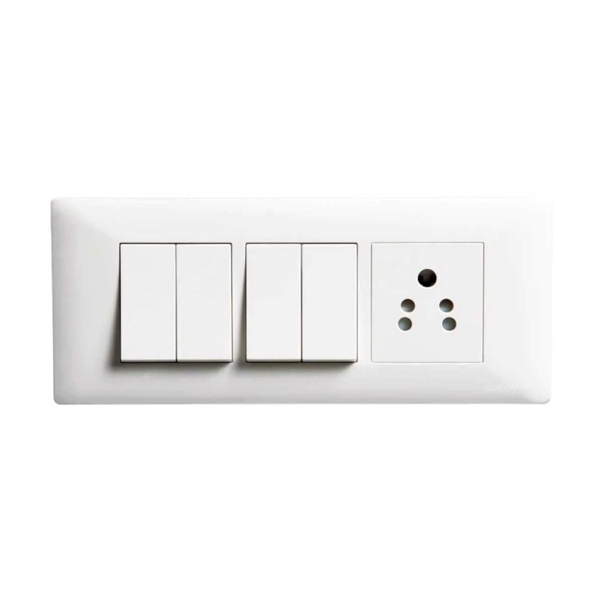 Havells Athena Modular Combined Plates - Classic PC Athena Classic Chalk White Classic Chalk White