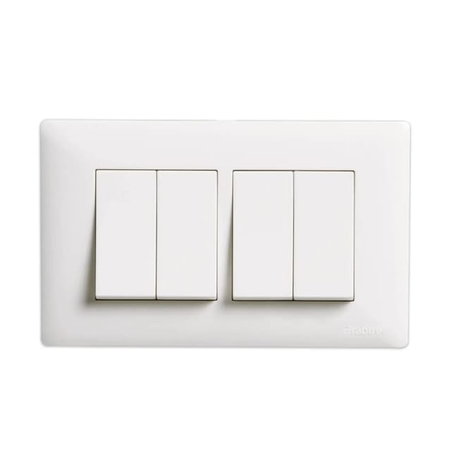 Havells Athena Modular Combined Plates - Classic PC Athena Classic Chalk White Classic Chalk White