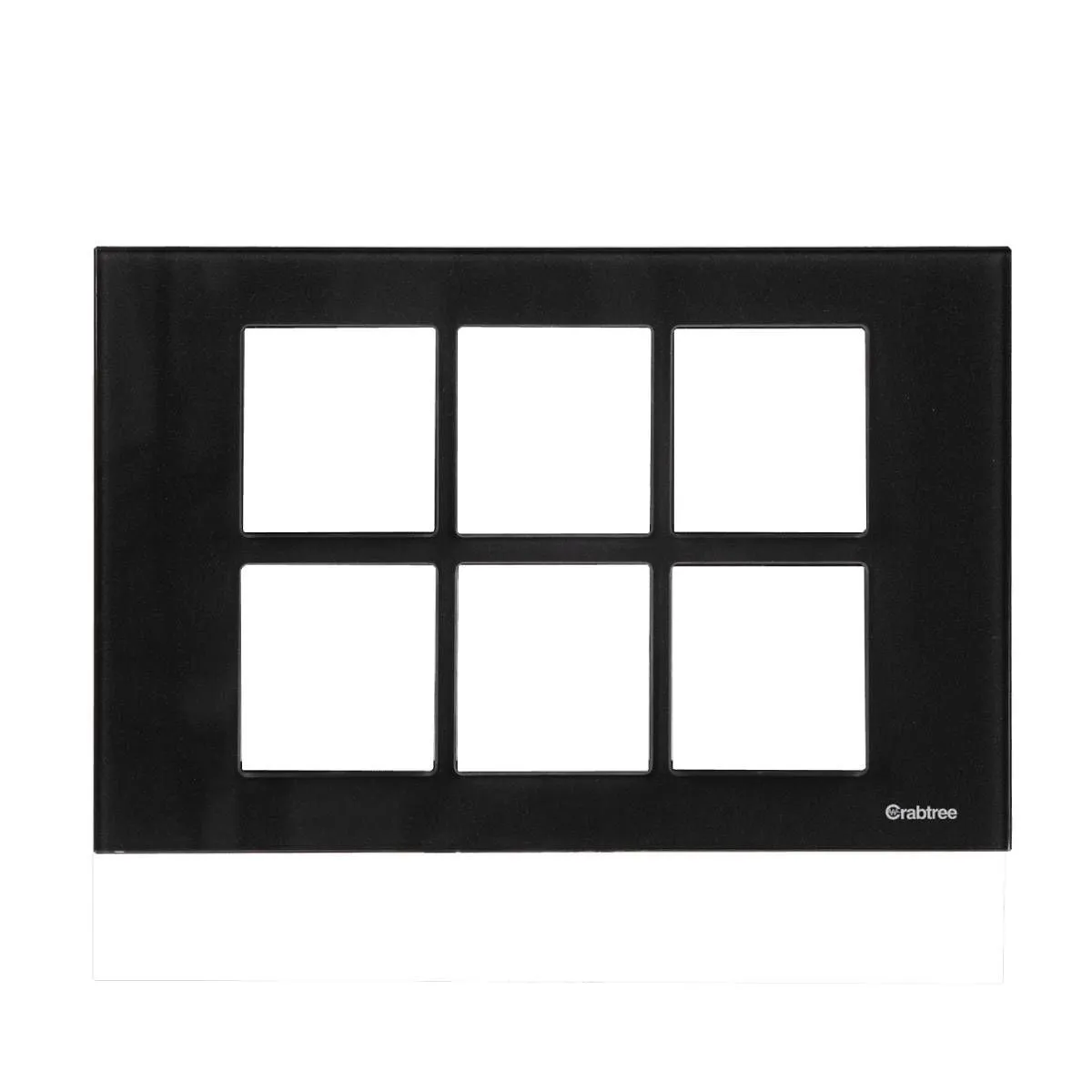Havells Amare Decorative Modular Outer Plates+ - Glass 12M Amare Decorative Modular Outer Plates+ - Glass Dazzle Black