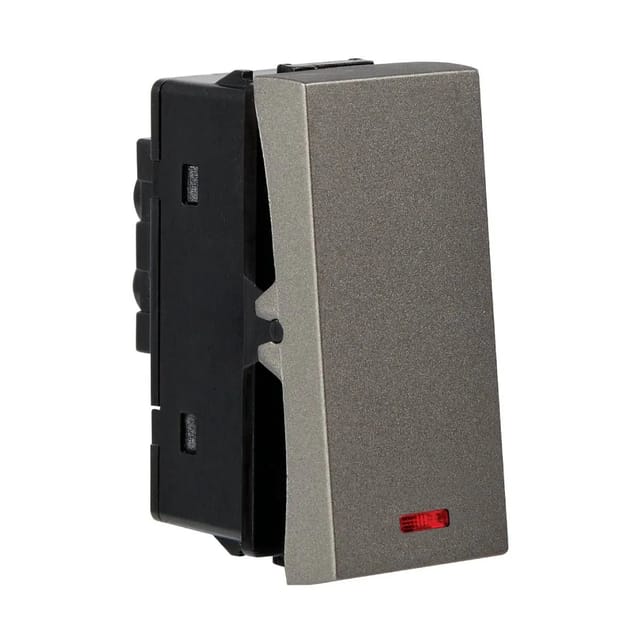 Havells 16 AX One Way switch with Indicator Athena Moderna Switches Grey