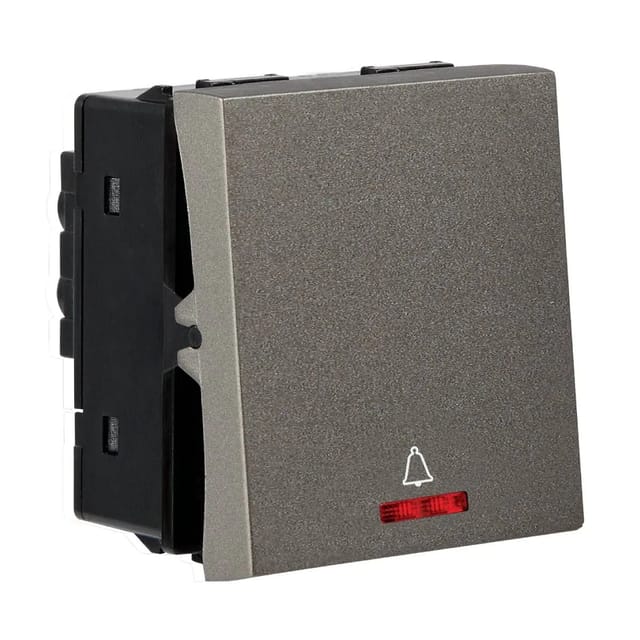 Havells 10 A Mega Bell Push Indicator Athena Moderna Switches Grey