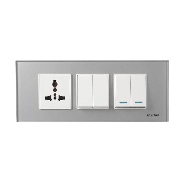 Havells Modular Combined Plates - Glassique 6M Modular Combined Plates - Glassique Silky Silver