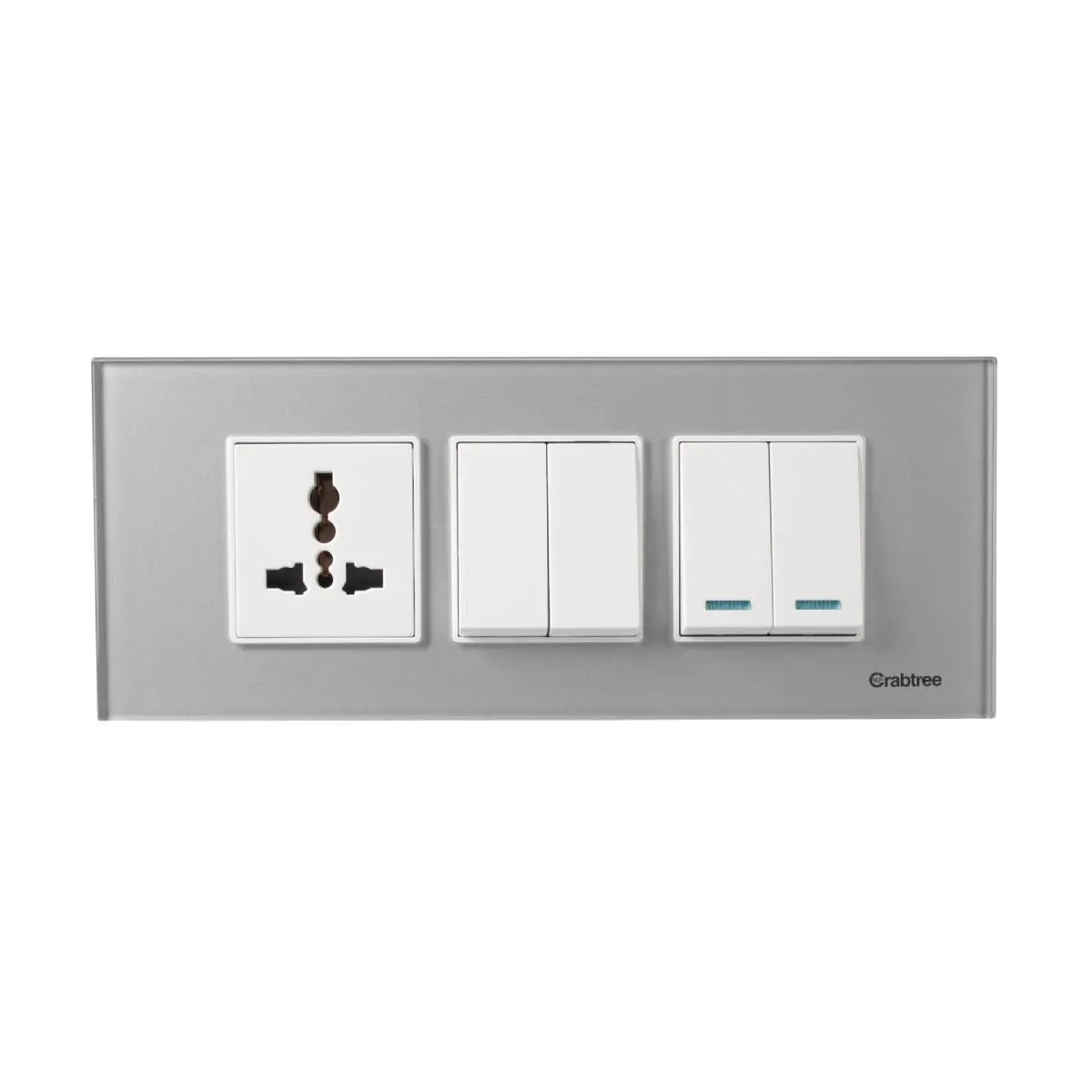 Havells Modular Combined Plates - Glassique 6M Modular Combined Plates - Glassique Silky Silver