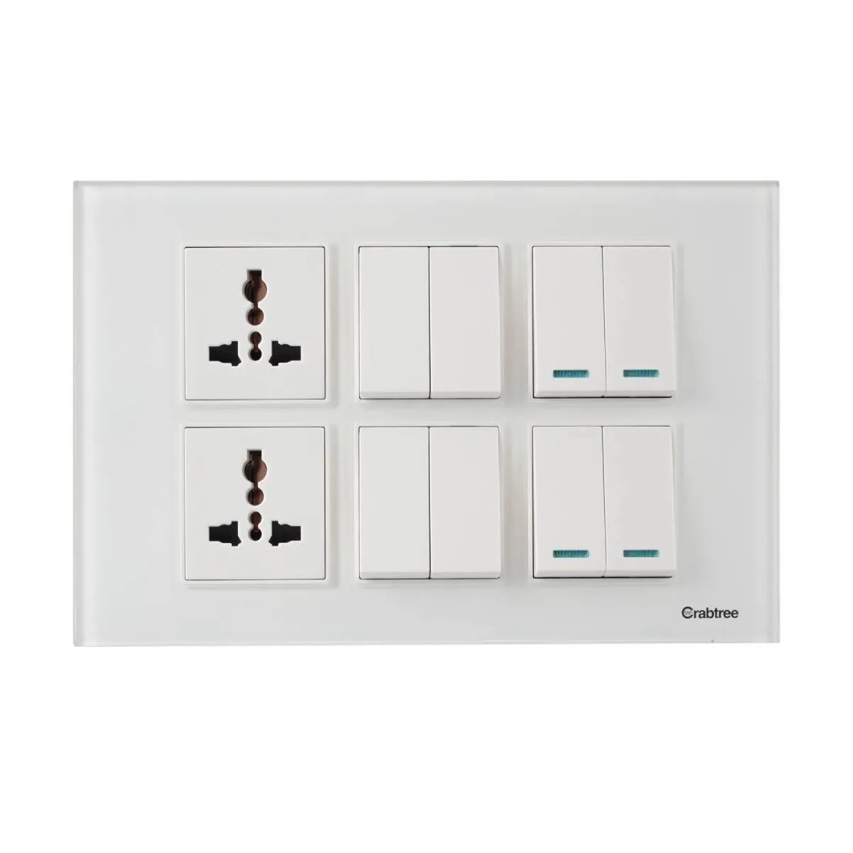 Havells Modular Combined Plates - Glassique 12M Modular Combined Plates - Glassique Artic White